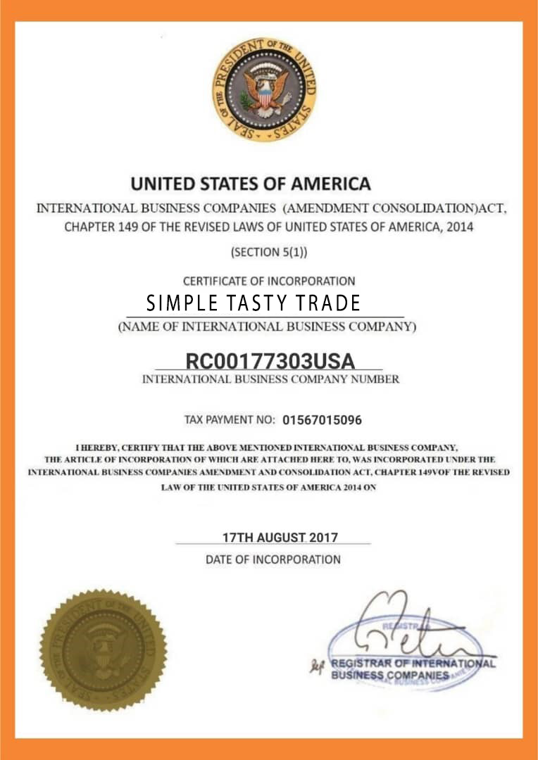 Trading license certificate preview